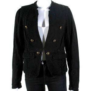 Free People Women's Cotton Military Jacket Black Size S